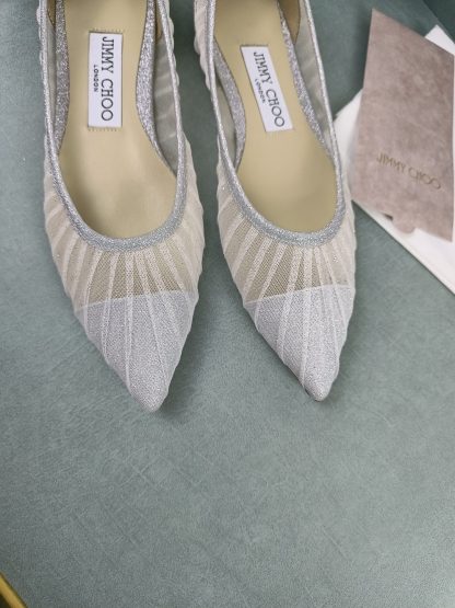 Jimmy Choo white mesh flats - Image 7