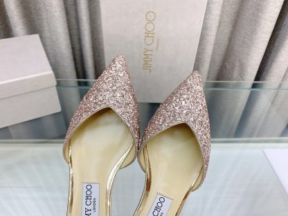 Jimmy Choo patent leather crystal chain flats - Image 7