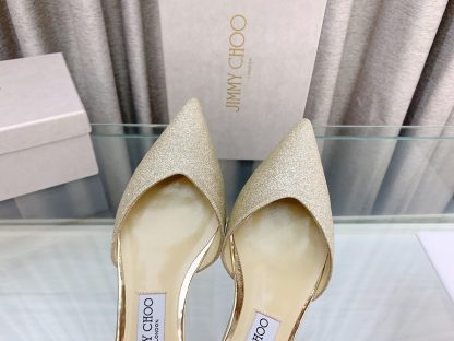 Jimmy Choo patent leather crystal chain flats - Image 7