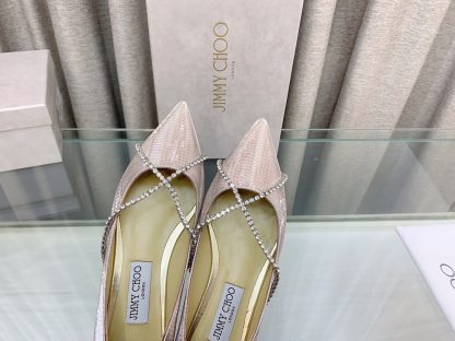 Jimmy Choo stylish and elegant sparkling rhinestone flat shoes - Image 7