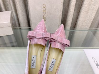 Jimmy Choo stylish and elegant glitter flat shoes - Image 7