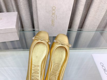 Jimmy Choo New Butterfly Pearl Ballet Flats - Image 7