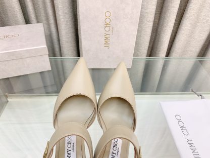 Jimmy Choo metal buckle half slippers women's high heels - Image 7