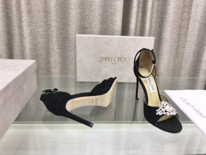 Jimmy Choo classic diamond buckle fashionable high-heeled sandals - Image 7