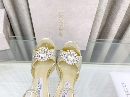 Jimmy Choo classic diamond buckle fashionable high-heeled sandals - Image 7