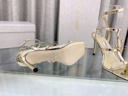 Jimmy Choo stylish gold high heels - Image 7