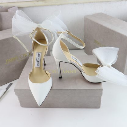 Jimmy Choo mesh bow high heels - Image 7