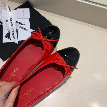 Chanel fashion item red elegant and exquisite ballet shoes - Image 7