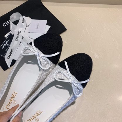 Chanel fashion item white elegant and exquisite ballet shoes - Image 7