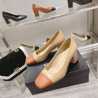 Chanel new beige classic retro classic round toe shoes heel height 6.5cm - Image 7