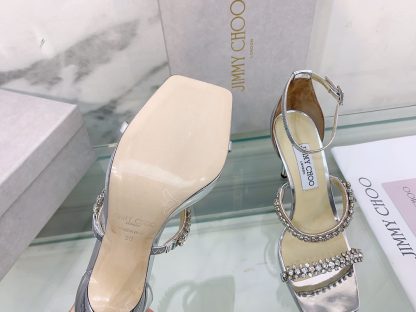 Jimmy Choo new high heel diamond chain sandals high heels - Image 7