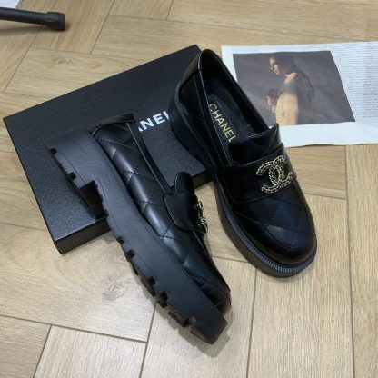 Chanel autumn and winter new black small round toe shoes heel height 4.5cm - Image 7