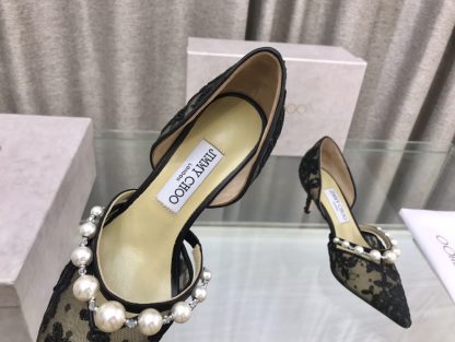 Jimmy Choo new pearl and diamond hollow high-heeled shoes - Image 7