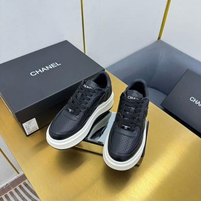 Chanel pure black casual versatile sports shoes - Image 7