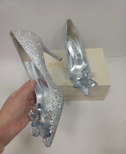 Jimmy Choo silver crystal high heels - Image 7