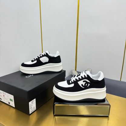 Chanel black and white casual versatile sports shoes - Image 7