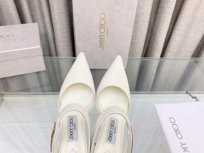 Jimmy Choo metal buckle half-drag women’s high-heeled shoes - Image 7