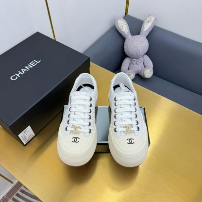 Chanel 2025 biscuit shoes white versatile fashion casual sports shoes - Image 7