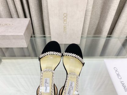 Jimmy Choo rhinestone chain high heels - Image 7