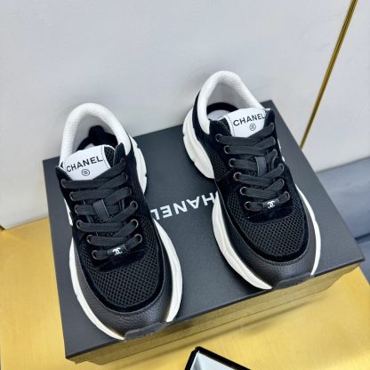 Chanel black classic breathable casual shoes for men and women - Image 7