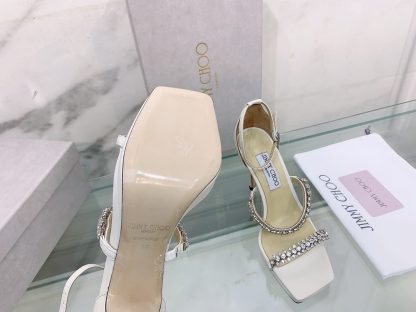 Jimmy Choo new style stiletto heeled back bag diamond chain sandals high heels - Image 7