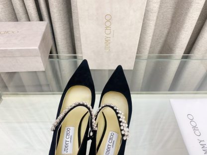 Jimmy Choo one-strap rhinestone pointed high heels - Image 7