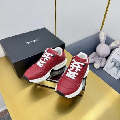 Chanel red classic sports casual shoes for men and women - Image 7