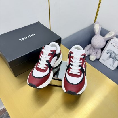 Chanel men's and women's couple's red and black classic sports casual shoes - Image 7