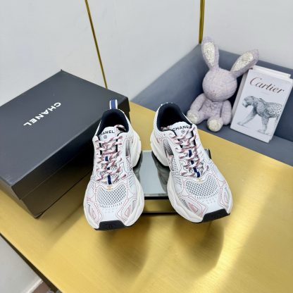 Chanel men's and women's couple's white, black and red classic breathable casual dad shoes - Image 7