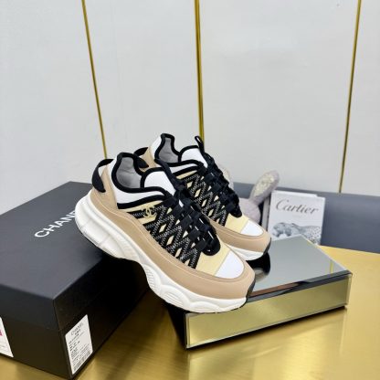 Chanel men's and women's couple's brown and black classic sports casual dad shoes - Image 7