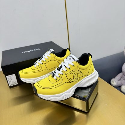 Chanel yellow casual shoes for men and women - Image 7