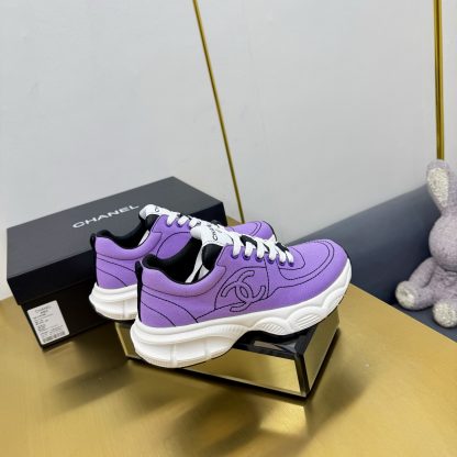 Chanel purple casual shoes for men and women - Image 7