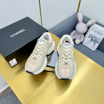 Chanel unisex couple's apricot with orange casual dad shoes - Image 7