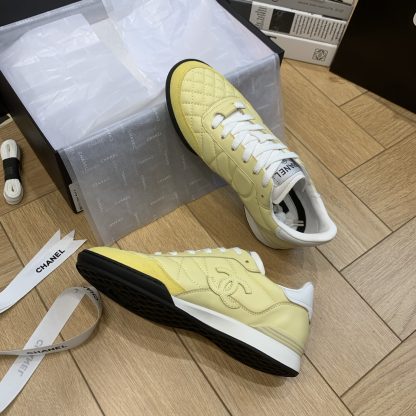 Chanel light yellow versatile casual sneakers - Image 7