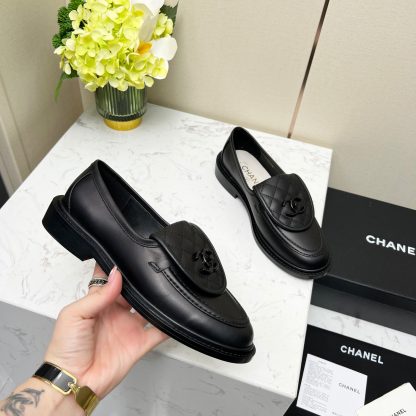 Chanel early spring black matte new lady temperament loafers - Image 7