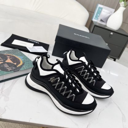 Chanel Spring and Autumn Super Durable Black and White Casual Shoes - Image 7