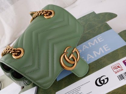 Gucci Marmont Green Shoulder Bag - Image 7