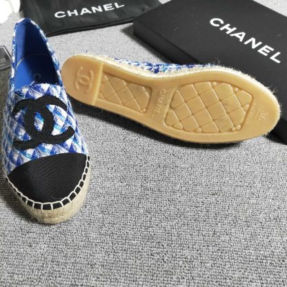 Chanel blue and white checkered numb casual shoes - Image 6