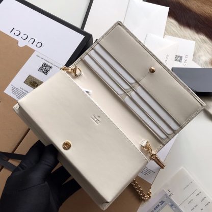 Gucci White Classic 1955 Full Leather Horsebit Bag - Image 7