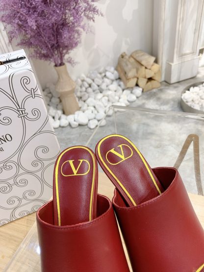 VALENTINO square toe rivet elegant sandals high heels - Image 6