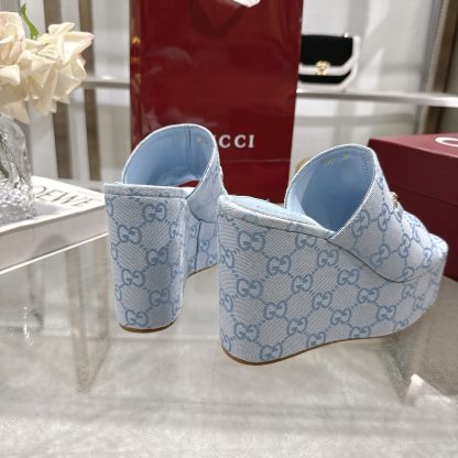 Gucci Horsebit Wedge Heel Women's Slide Sandals - Image 7
