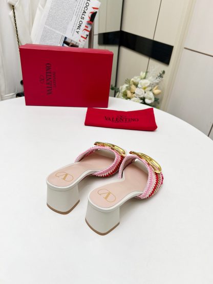 VALENTINO Exquisite Woven Series Fashion Sandals High Heels - Image 7