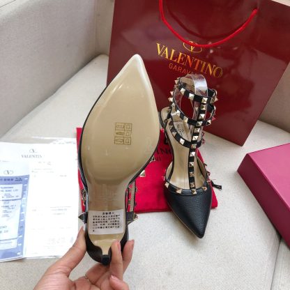 VALENTINO Litchi leather series elegant high heels - Image 7