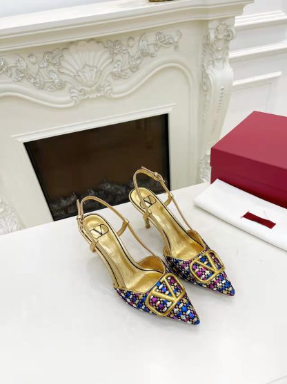 VALENTINO women's open-back high-heeled sandals - Image 7