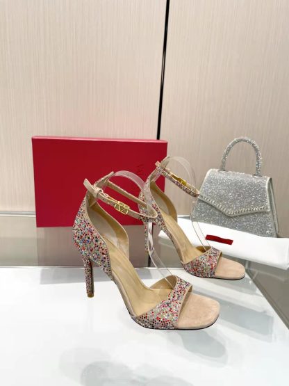 VALENTINO elegant diamond-covered exquisite fashion high heels - Image 7