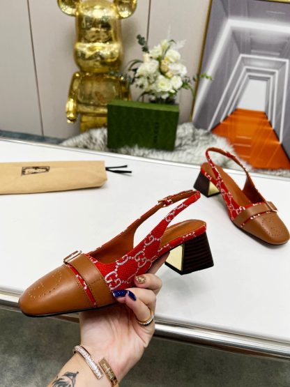Gucci synchronized block heel slingback shoes - Image 6