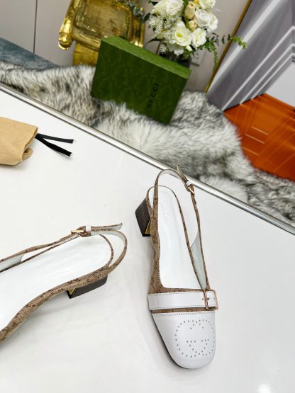 Gucci synchronized block heel slingback shoes - Image 7