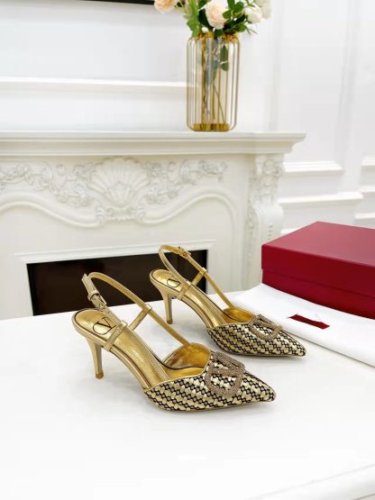 VALENTINO new women's slingback sandals high heels - Image 6