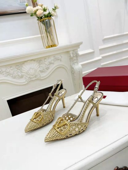 VALENTINO new women's slingback sandals high heels - Image 6