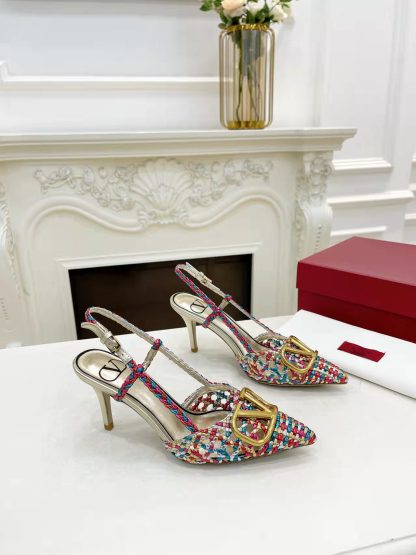VALENTINO new women's slingback sandals high heels - Image 7